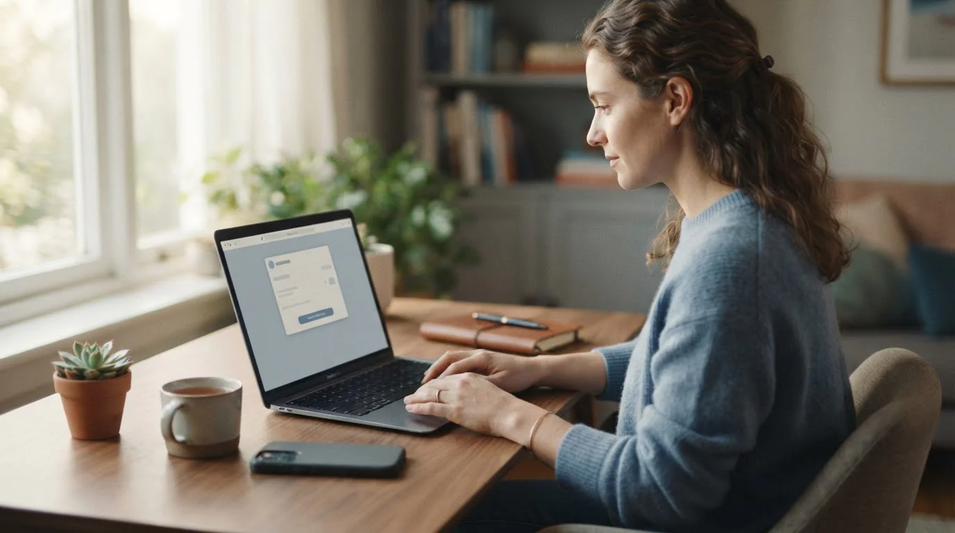 Hráč vkládá 200 Kč do legálního českého online kasina na notebooku