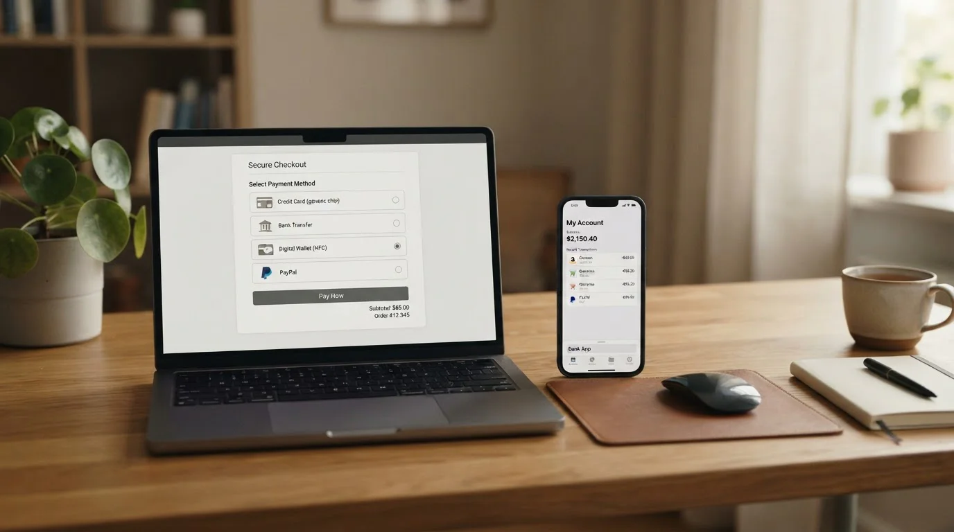 Srovnání platebních metod u licencovaných českých online kasin na obrazovce notebooku