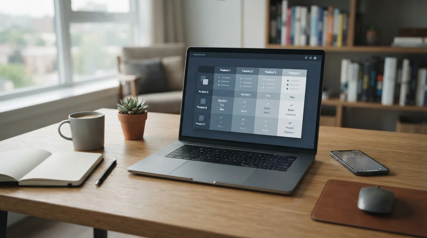 Přehled srovnání licencovaných online kasin na obrazovce notebooku