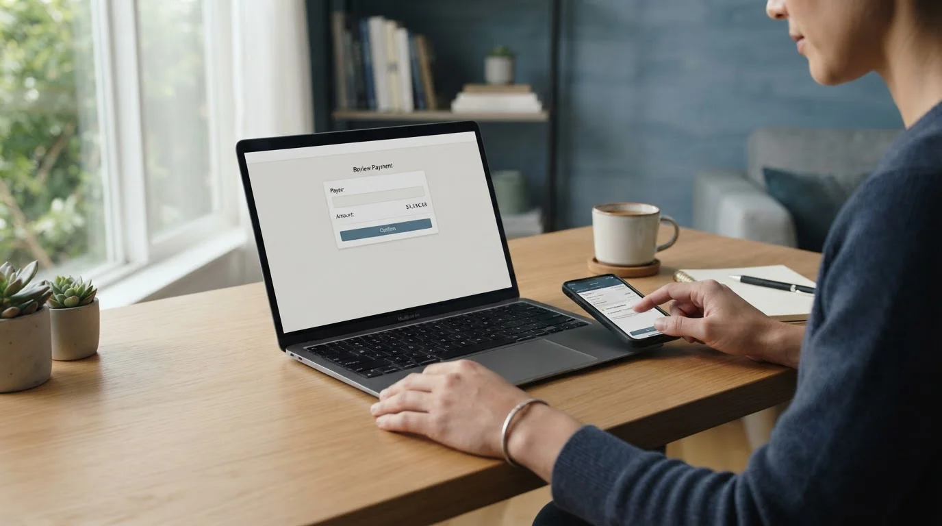Vklad přes Trustly do online casina z bankovního účtu na notebooku