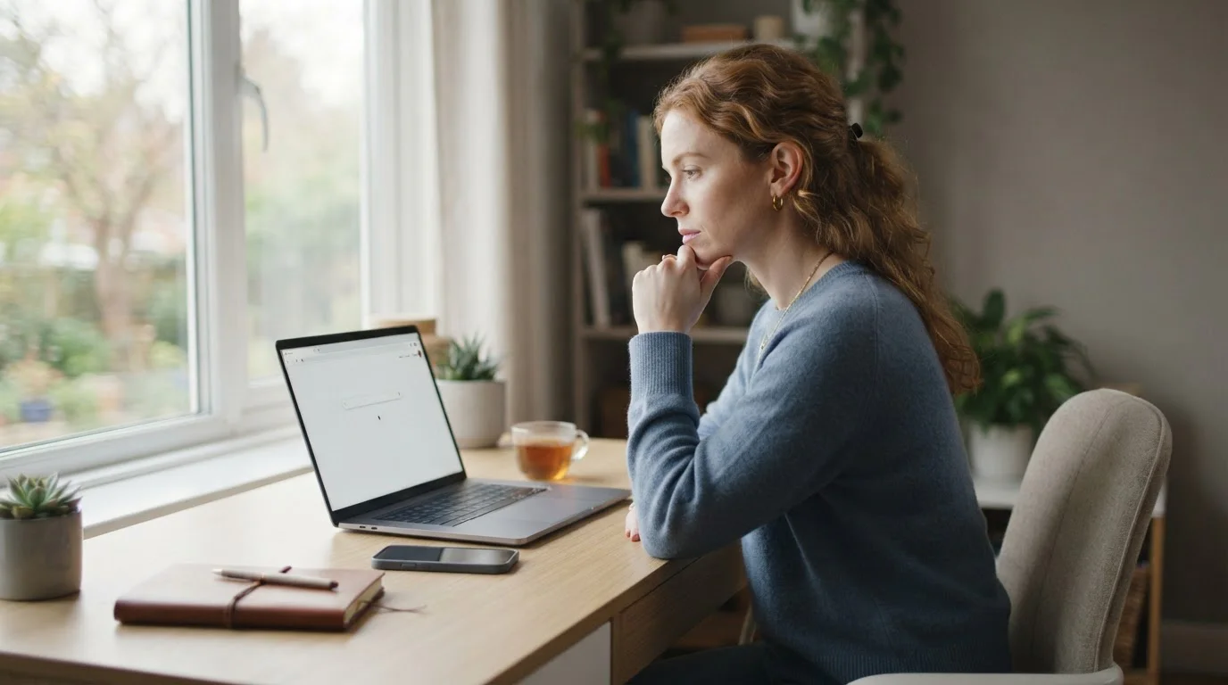 Hráč u notebooku hledá vklad přes PayPal do online kasina