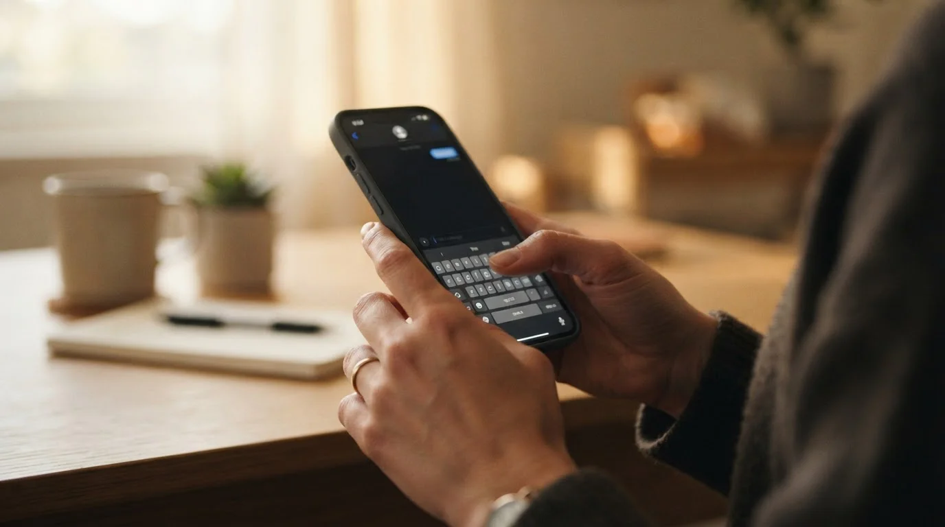 Odesílání textové zprávy na displeji telefonu jako platební příkaz