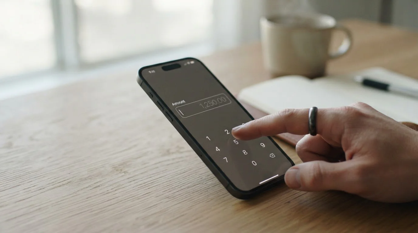 Detail obrazovky s poli pro zadání částky vkladu v online kasinu